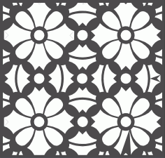 Divider Seamless Floral Lattice Stencil Panel For Laser Cut Free Vector File