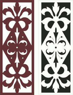 Divider Seamless Floral Screen Design For Laser Cutting Free DXF File