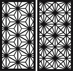Divider Seamless Floral Screen Designs Set For Laser Cutting Free DXF File