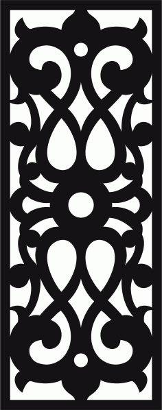 Divider Seamless Floral Screen For Laser Cut Free Vector File