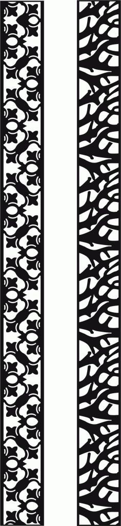 Divider Seamless Floral Screen Panel For Laser Cut Free Vector File