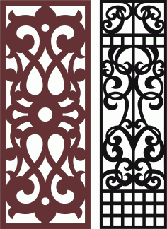 Divider Seamless Floral Screen Pattern For Laser Cut Free Vector File