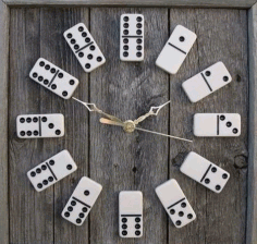 Diy Domino Clock For Laser Cut Free Vector File, Free Vectors File