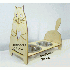 Dog Feeder Template For Laser Cut Free DXF File