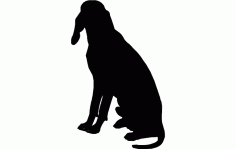 Dog For Hunting Silhouette Free DXF File