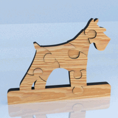Dog Puzzle 2 Drawing For Laser Cut Free DXF File, Free Vectors File