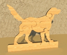 Dog Puzzle 5 Drawing For Laser Cut Free DXF File