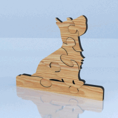 Dog Puzzle Drawing For Laser Cut Free DXF File