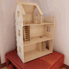 Dollhouse Miniature Toy House For Laser Cut Free Vector File