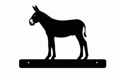 Donkey With Plate Free DXF File