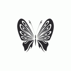 Doodle Butterfly Free DXF File