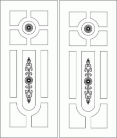 Door Pattern Has A Unique Pattern Design For Laser Cut Cnc Free DXF File