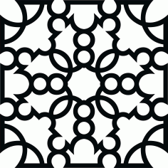 Drawing Room Floral Lattice Stencil Separator Seamless Design For Laser Cut Free Vector File