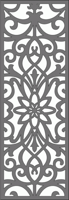 Drawing Room Jali Floral Seamless For Laser Cut Free Vector File