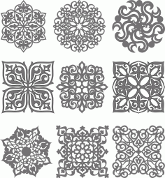 Drawing Room Jali Seamless Designs For Laser Cutting Free DXF File