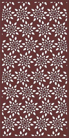 Drawing Room Screen Floral Seamless For Laser Cut Free Vector File, Free Vectors File