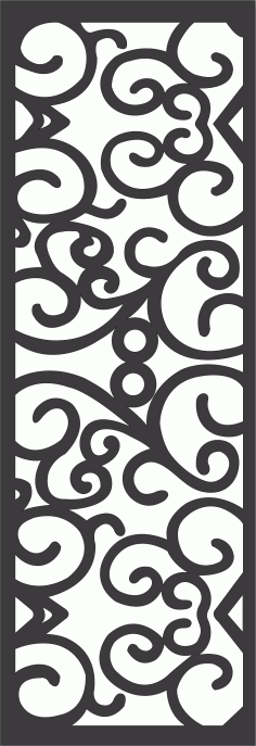Drawing Room Screen Separator Seamless Panel For Laser Cut Free Vector File, Free Vectors File