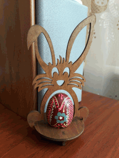 Easter Bunny Egg Holder For Laser Cut Free Vector File