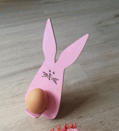 Easter Egg Holder Bunny For Laser Cutting Free Vector File, Free Vectors File