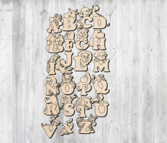 English Letters Alphabet Shapes For Laser Cut Free Vector File