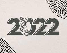 Engrave Year Of The Tiger 2022 For Laser Cut Free Vector File