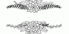 Engraving Floral Flower Design For Laser Cut Free Vector File