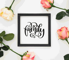 Family Wall Decor For Laser Cutting Free Vector File