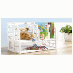 Fancy Wooden Toy And Book Shelf Free DXF File