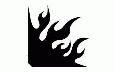 Flame Corner Design Free DXF File