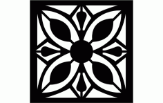 Floral Grille Pattern Free DXF File