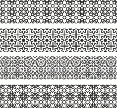 Floral Ornament Patterns Free Vector File, Free Vectors File