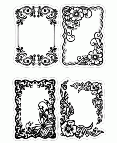 Floral Photo Frames Free Vector File