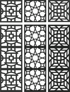 Floral Screen Patterns Design 100 Free DXF File