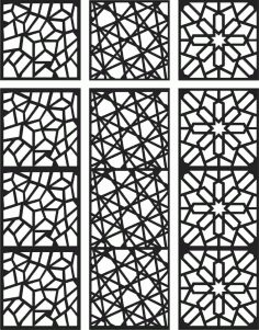Floral Screen Patterns Design 101 Free DXF File