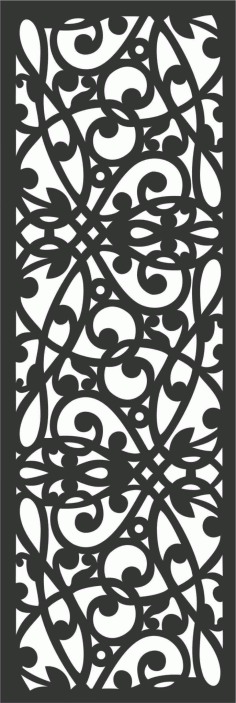 Floral Screen Patterns Design 11 Free DXF File