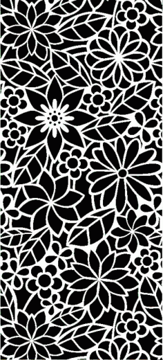 Floral Screen Patterns Design 156 Free DXF File