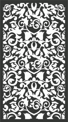 Floral Screen Patterns Design 25 Free DXF File