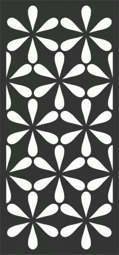 Floral Screen Patterns Design 36 Free DXF File