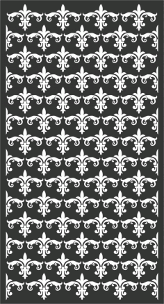 Floral Screen Patterns Design 61 Free DXF File