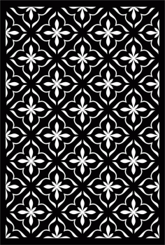 Floral Screen Patterns Design 65 Free DXF File