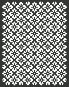 Floral Screen Patterns Design 68 Free DXF File