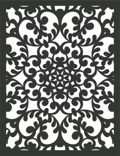 Floral Screen Patterns Design 7 Free DXF File