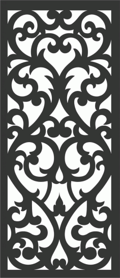 Floral Screen Patterns Design 72 Free DXF File