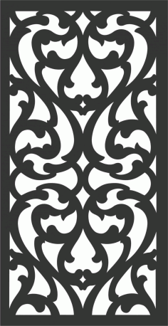 Floral Screen Patterns Design 76 Free DXF File