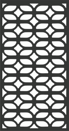 Floral Screen Patterns Design 82 Free DXF File
