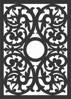 Floral Screen Patterns Design 90 Free DXF File