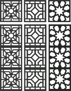 Floral Screen Patterns Design 99 Free DXF File