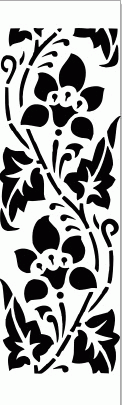 Flower Border Art Free DXF File