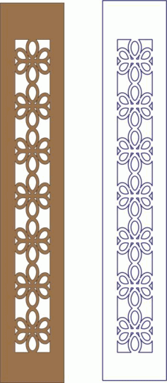 Flower Decorative Frame Pattern Free DXF File
