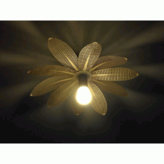 Flower Lamp Laser Cut Free DXF File